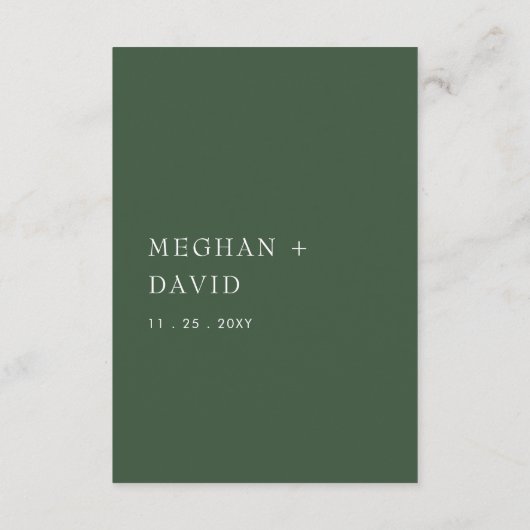 素朴エレガントシンプルモダンアーチグリ結婚ーン エンクロージャーカード (裏面)