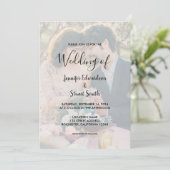 素朴エレガントシンプル書結婚写真 招待状 (スタンド正面)