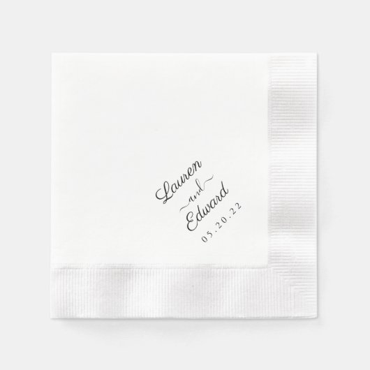 素朴エレガントス結婚クリプト 縁ありカクテルナプキン (正面)