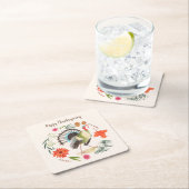 素朴エレガントトルコ感謝植物園 スクエアペーパーコースター (インサイチュ)