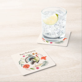 素朴エレガントトルコ感謝植物園 スクエアペーパーコースター