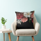 素朴エレガントバーガンフローラ クッション (椅子)