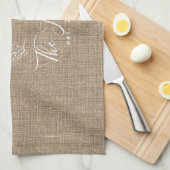 素朴エレガントパーソナライズされた名 キッチンタオル (四つ折り)