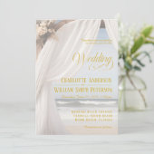 素朴エレガントビーチ結婚式招待状 招待状 (スタンド正面)