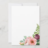 素朴エレガントファンタジー結婚フローラ 招待状 (裏面)