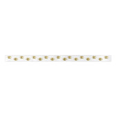 素朴エレガントフェイク金ゴールドグリッター鹿トラック サテンリボン (正面)