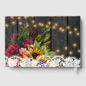 素朴エレガントフローラバーウッドヴィンテージレース ゲストブック (裏面)