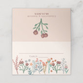 素朴エレガントフローラボホ結婚ワイルドフラワー プレイスカード (外部開封)