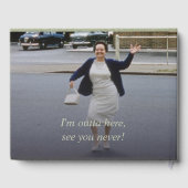 素朴エレガントフローラ水色退職パーティー ゲストブック (裏面)