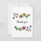 素朴エレガントフローラ結婚サンキューカード サンキューカード (正面)