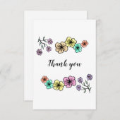 素朴エレガントフローラ結婚サンキューカード サンキューカード (正面/裏面)