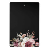 素朴エレガントフローラ黒（幾何図枠） ミニクリップボード (裏面)