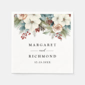 素朴エレガントフローラ スタンダードカクテルナプキン (正面)