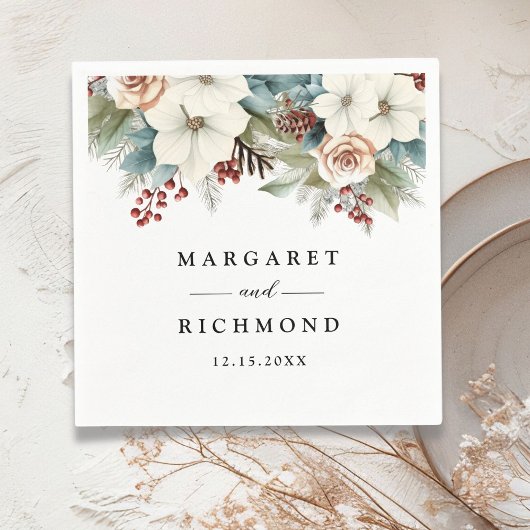 素朴エレガントフローラ スタンダードカクテルナプキン