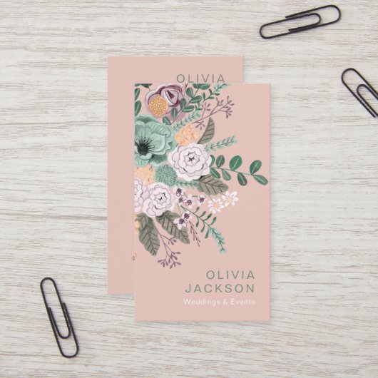 素朴エレガントフローラ 名刺 (正面/裏面インサイチュ)
