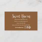 素朴エレガントベーキング 名刺 (裏面)