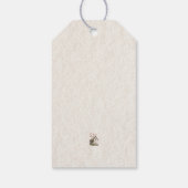 素朴エレガントワイルドフラワー結婚スクリプト ギフトタグ (裏面)