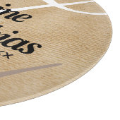 素朴エレガントヴィンテージモノグラム結婚Burlap カッティングボード (角)