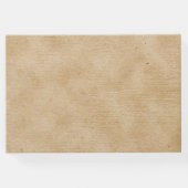 素朴エレガントヴィンテージモノグラム結婚Burlap ゲストブック (裏面)