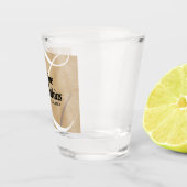 素朴エレガントヴィンテージモノグラム結婚Burlap ショットグラス (右)