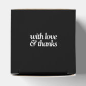 素朴エレガントヴィンテージモノグラム結婚Burlap フェイバーボックス (上部)