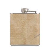 素朴エレガントヴィンテージモノグラム結婚Burlap フラスク (裏面)