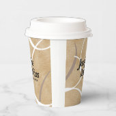 素朴エレガントヴィンテージモノグラム結婚Burlap 紙コップ (右)