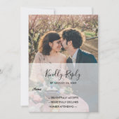 素朴エレガント写真国ウェディングRSVP 招待状 (正面)