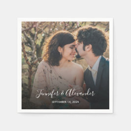 素朴エレガント写真結婚boho s スタンダードカクテルナプキン