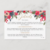 素朴エレガント冬フローラ結婚詳細 エンクロージャーカード (正面)