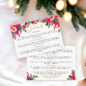 素朴エレガント冬フローラ結婚詳細 エンクロージャーカード