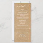 素朴エレガント台詞を全部書結婚く 招待状 (裏面)