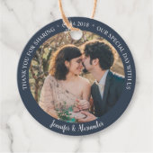 素朴エレガント感謝していの写真を撮った国の結婚式 フェイバータグ (正面)