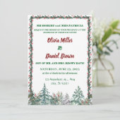 素朴エレガント林結婚松 招待状 (スタンド正面)