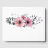 素朴エレガント植物色フローラ結婚ズ ゲストブック (裏面)