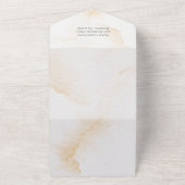 素朴エレガント水彩写真結婚の オールインワン招待状 (外側)