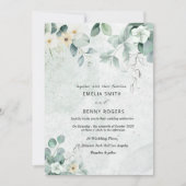 素朴エレガント生種ユ結婚カリ 招待状 (正面)