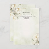 素朴エレガント白フローラ結婚ズ エンクロージャーカード (正面/裏面)