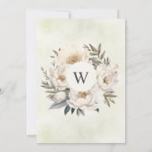 素朴エレガント白フローラ結婚ズ 招待状 (裏面)