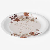 素朴エレガント秋ブライダルシャワー ペーパープレート (アングル)