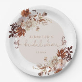 素朴エレガント秋ブライダルシャワー ペーパープレート (正面)
