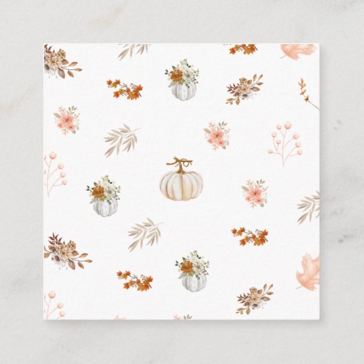 素朴エレガント秋感謝状グリーティングカード エンクロージャーカード (裏面)