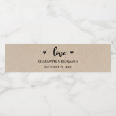 素朴エレガント結婚の ペットボトルラベル (シングルラベル)