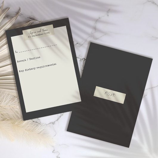 素朴エレガント結婚の 出欠カード