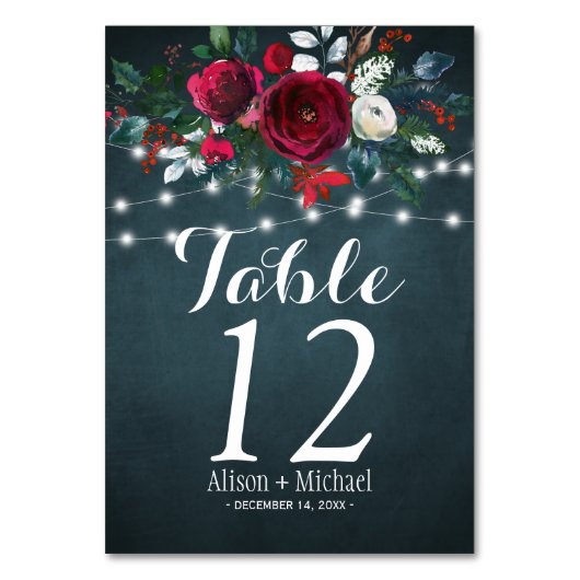 素朴エレガント結婚テーブル番号 テーブルナンバー (正面)