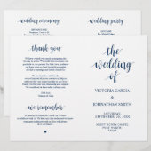 素朴エレガント結婚式の折り畳み式 (正面/裏面)