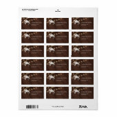 素朴エレガント結婚式 |バーンウッド ラベル (フルシート)