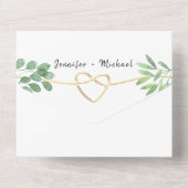 素朴エレガント結婚植樹 オールインワン招待状 (裏面)