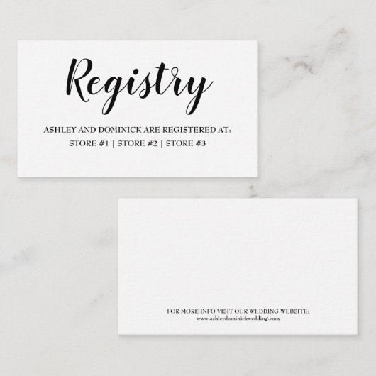 素朴エレガント結婚登録簿 エンクロージャーカード (正面/裏面)