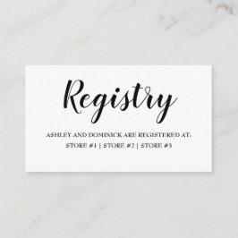 素朴エレガント結婚登録簿 エンクロージャーカード